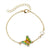 Fashion Link Bracelet with Oil Painted Butterfly Charm Bangles Imitation Pearl Wedding Bridal Bracelets Birthday Jewelry Gift